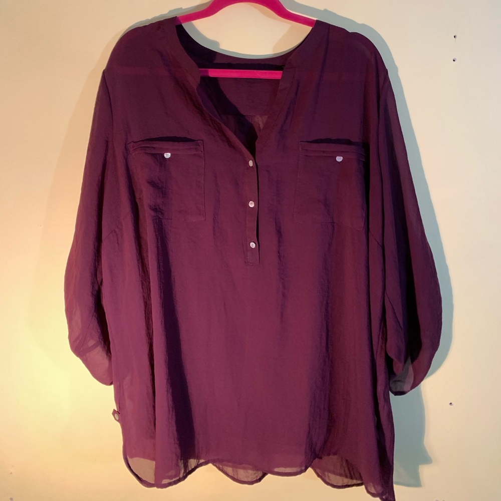Sheer tunic. Matching tank top included. EUC.